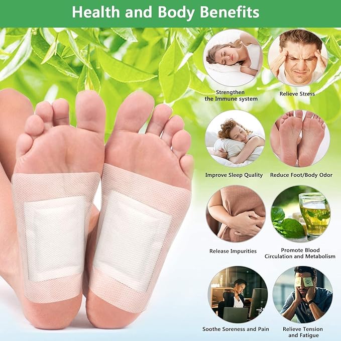 BAMBOO VINEGAR & TURMERIC FOOT PATCHES | OVERNIGHT DETOX