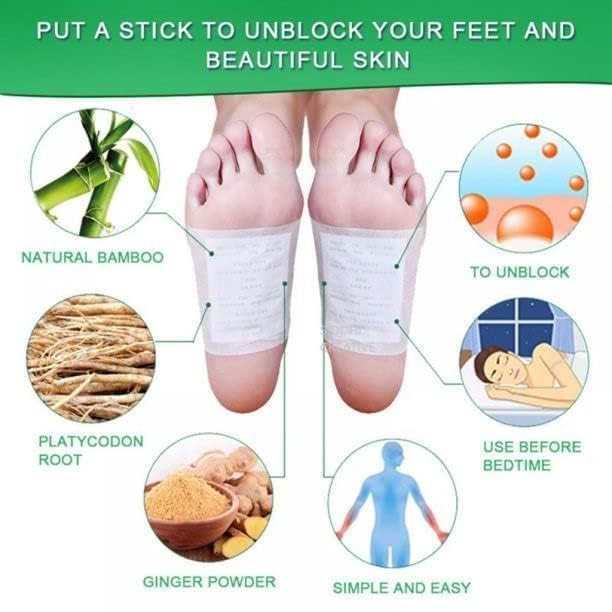 BAMBOO VINEGAR & TURMERIC FOOT PATCHES | OVERNIGHT DETOX